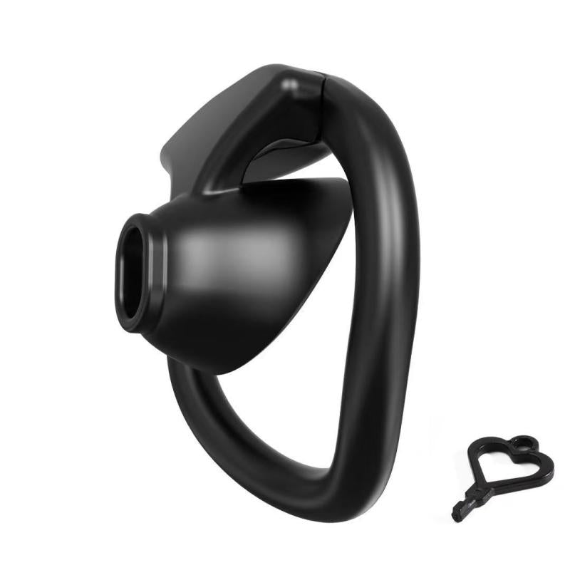 Black mini sissy resin chastity cage with plastic lock