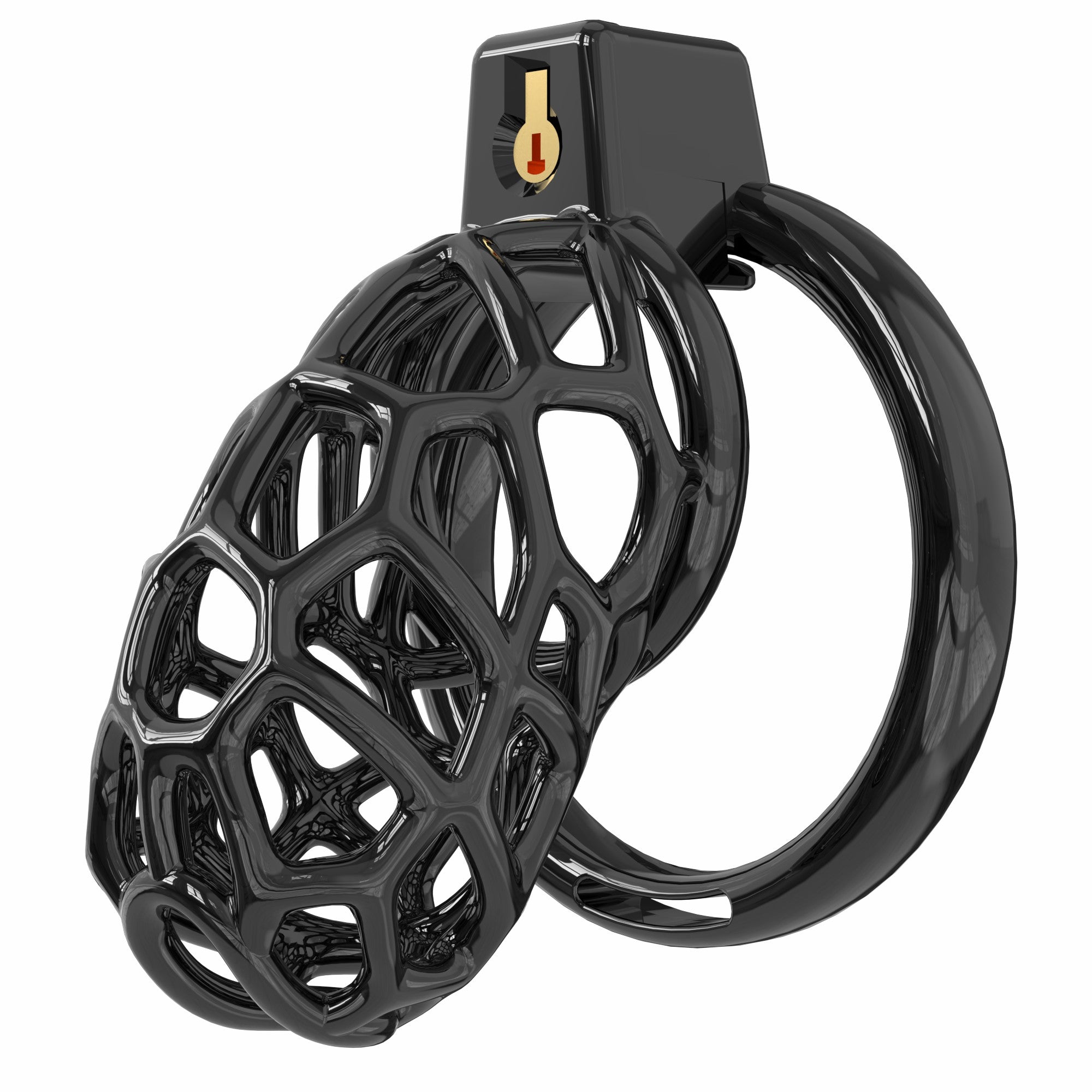 Black 16-3B openwork resin cage with built-in lock
