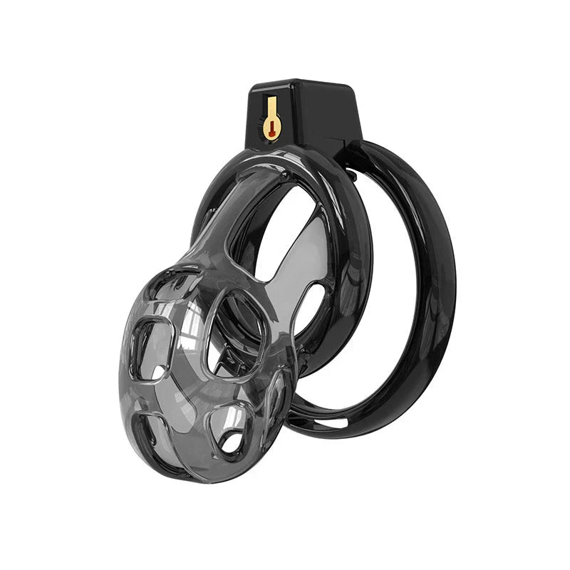 Black Soft Cobra silicone chastity cage with base ring