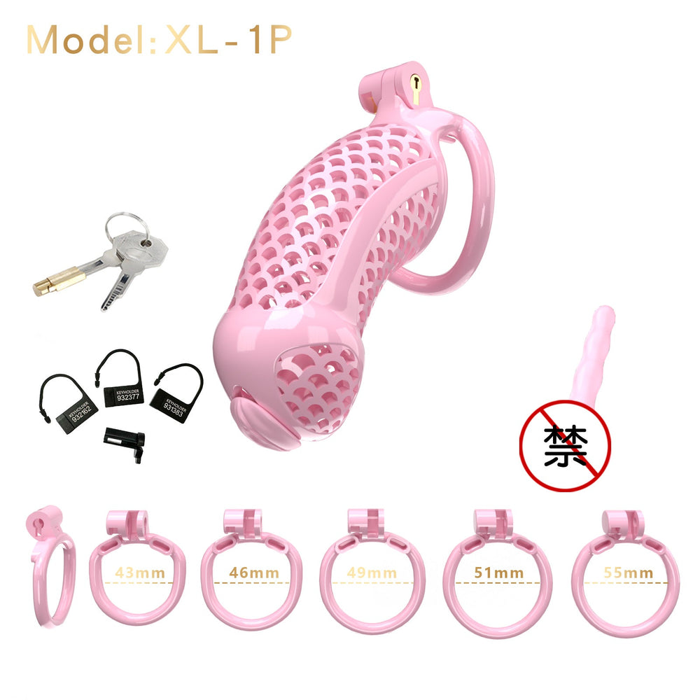 Black XL-1 oversized cage package with rings, lock and strap
