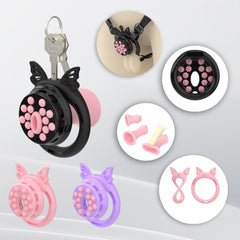 Breathable Flat Chastity Cage With Silicone Rings