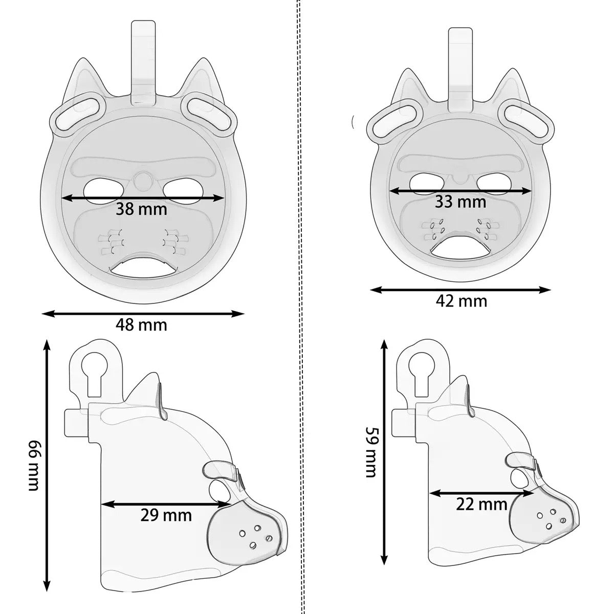 bulldog cage measurements