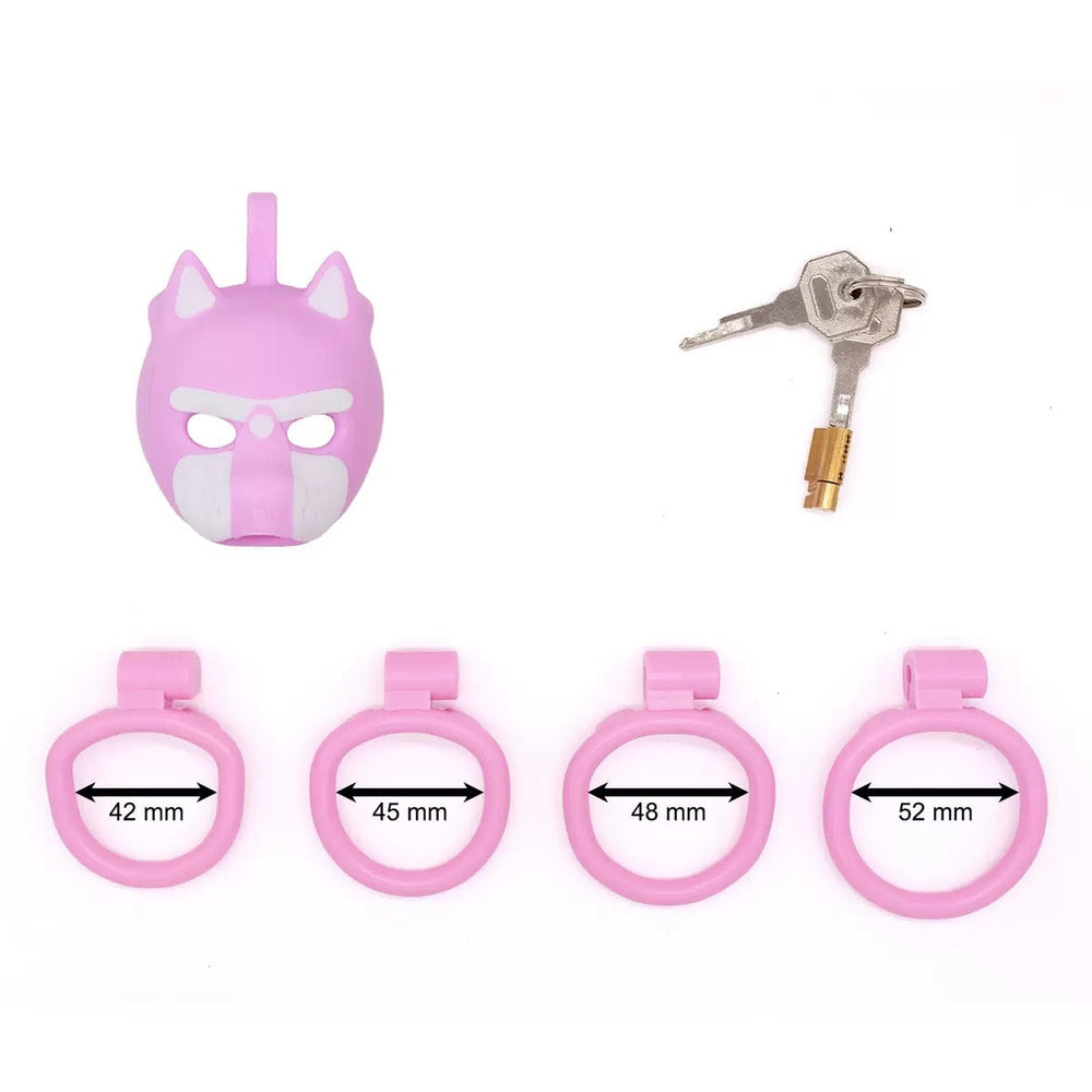 pink bulldog cage rings and keys