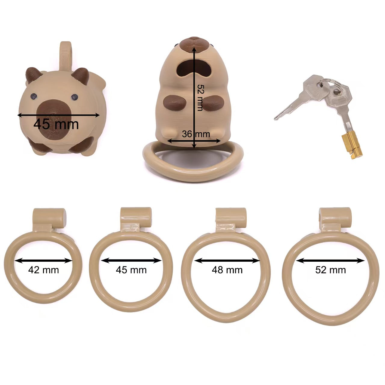 Capybara Dog Slave Chastity Device