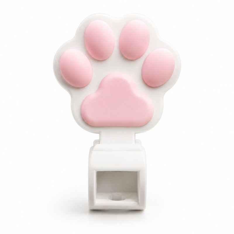 Detail of the pink silicone paw pads and flat locking section