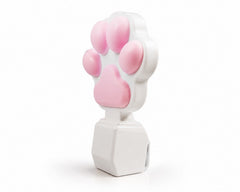 Side view of cat paw silicone flat-lock chastity device
