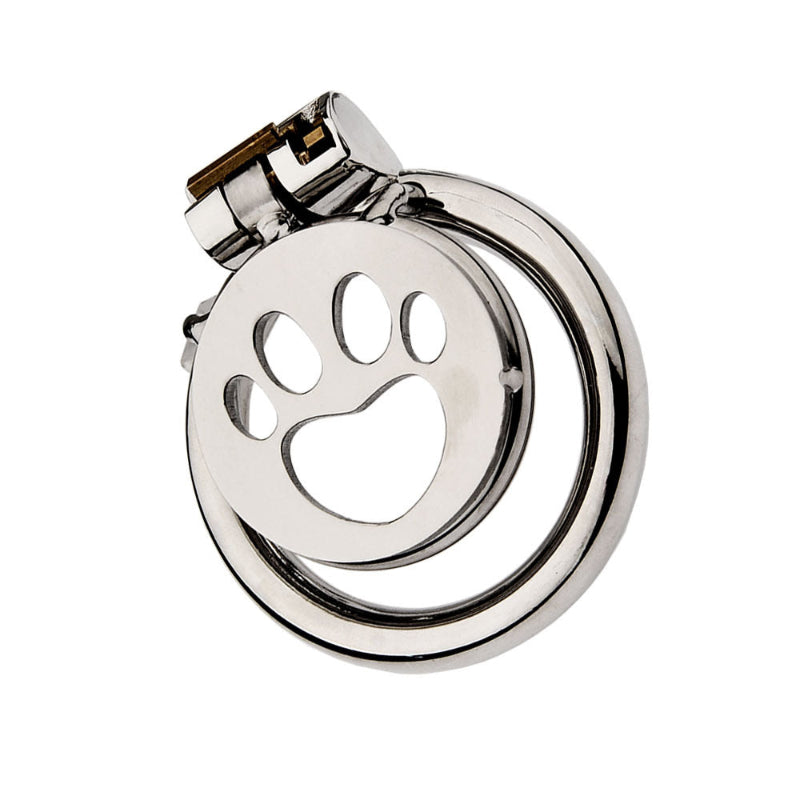 Polished paw-cutout front and circular ring detail
