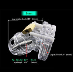 Urethra Mini Chastity Cage Clear