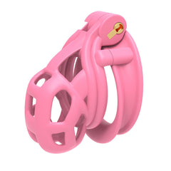 Pink Nub Cobra 6.0 cage with shaped base ring and integrated lock

