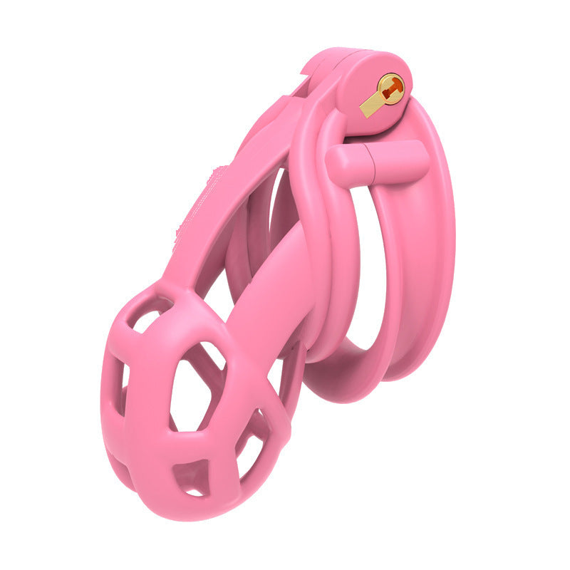 Pink Small Cobra 6.0 cage with open side panels and integrated lock
