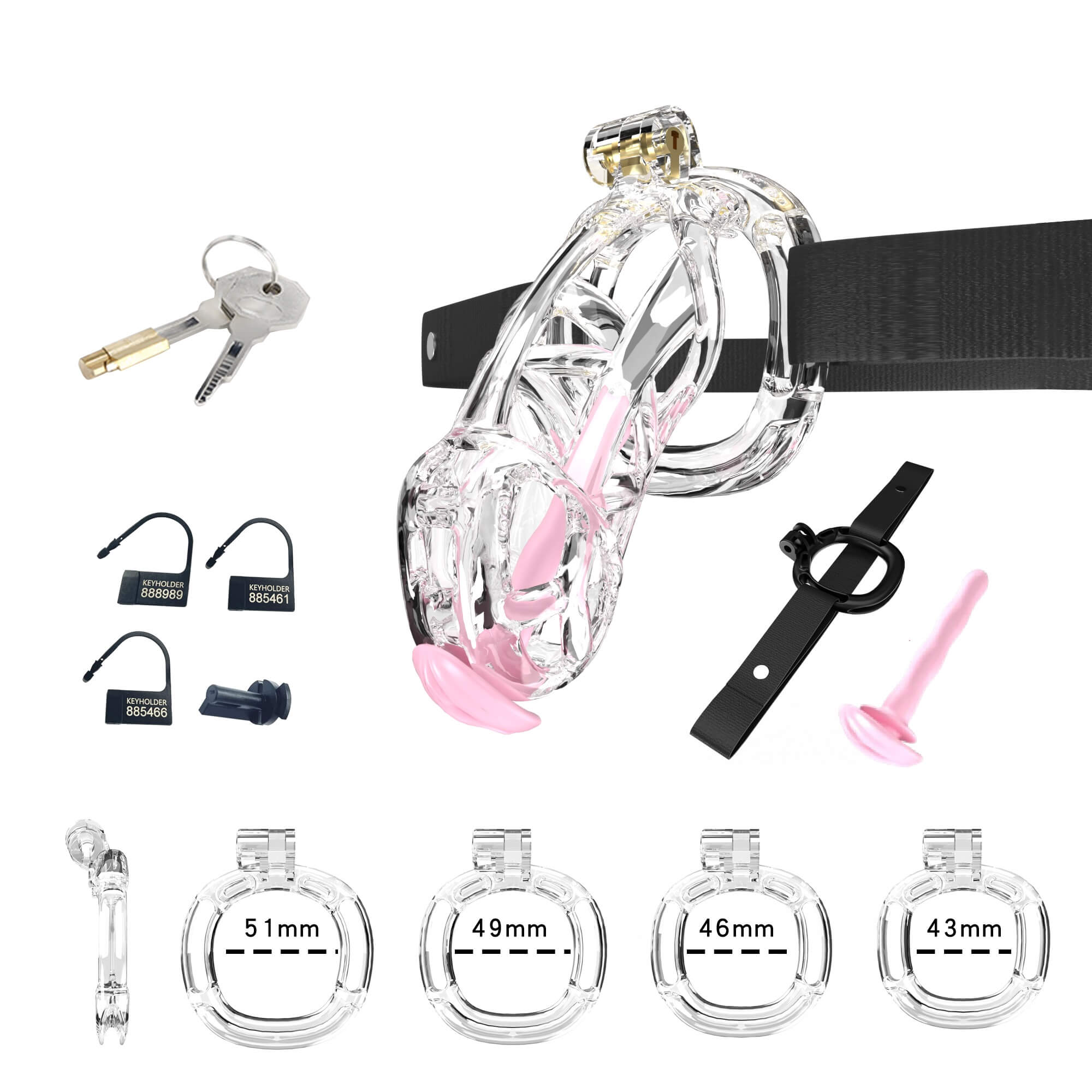Cobra Chastity Set With Belt