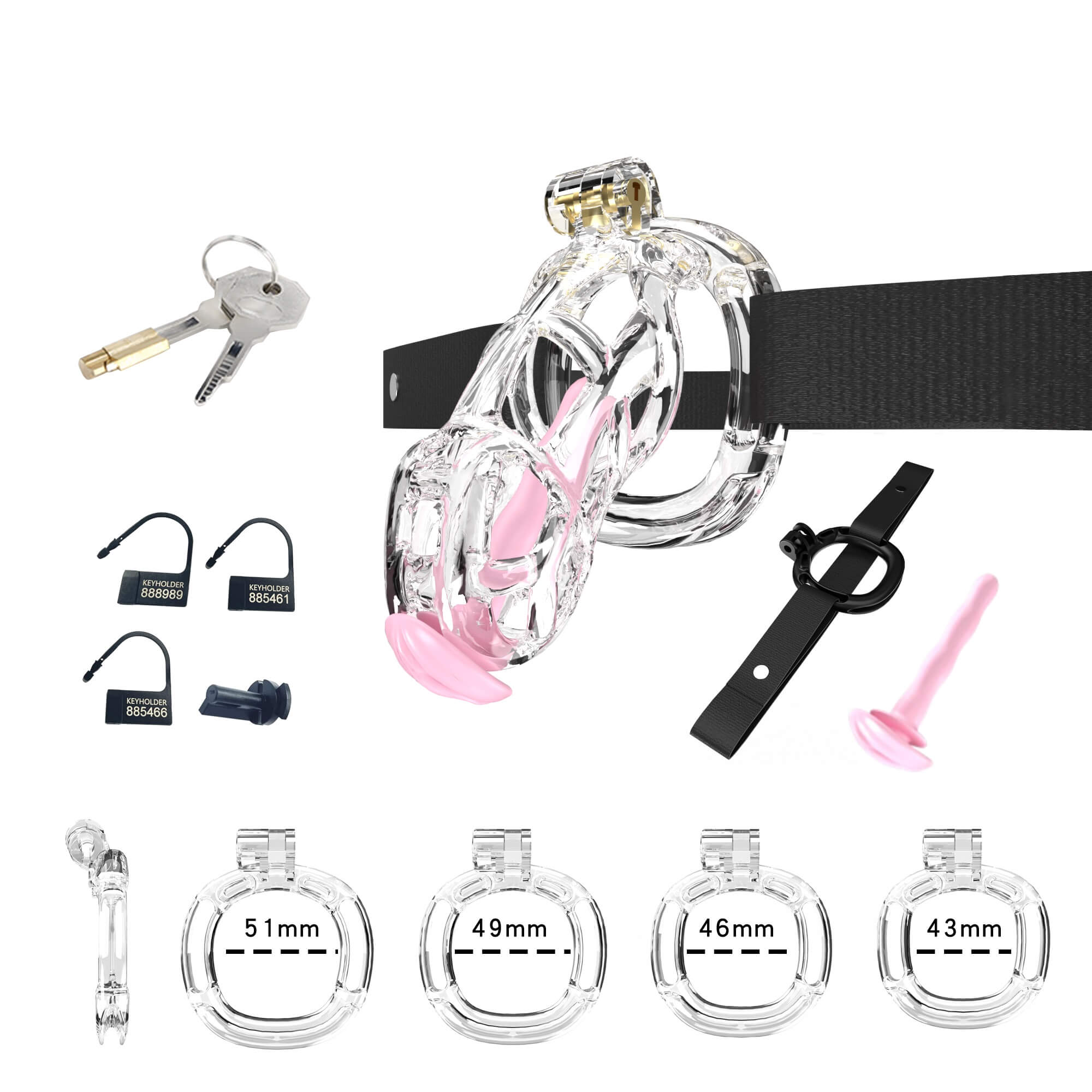 Cobra Chastity Set With Belt