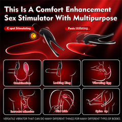 Rose Cock Ring Vibrator With Love Egg