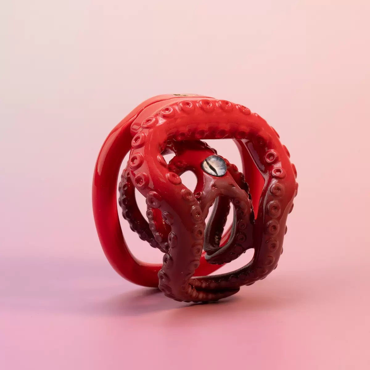 Crimson OctaCore octopus dual-layer resin chastity cage