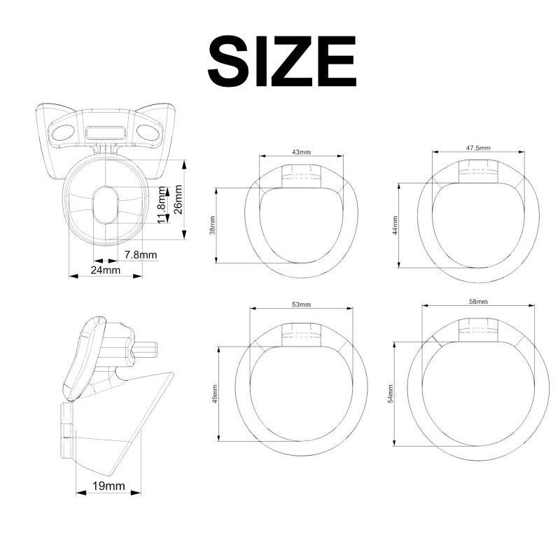 Cute bow flat front cover and four base-ring measurements