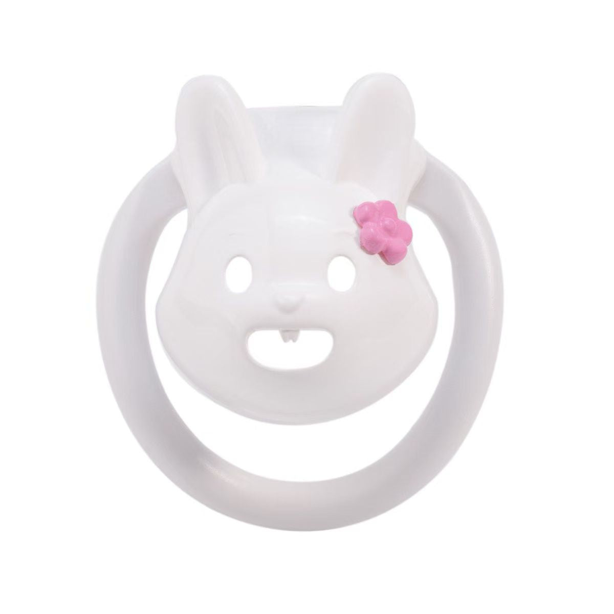 Flower-Trimmed Rabbit Resin Chastity Cage