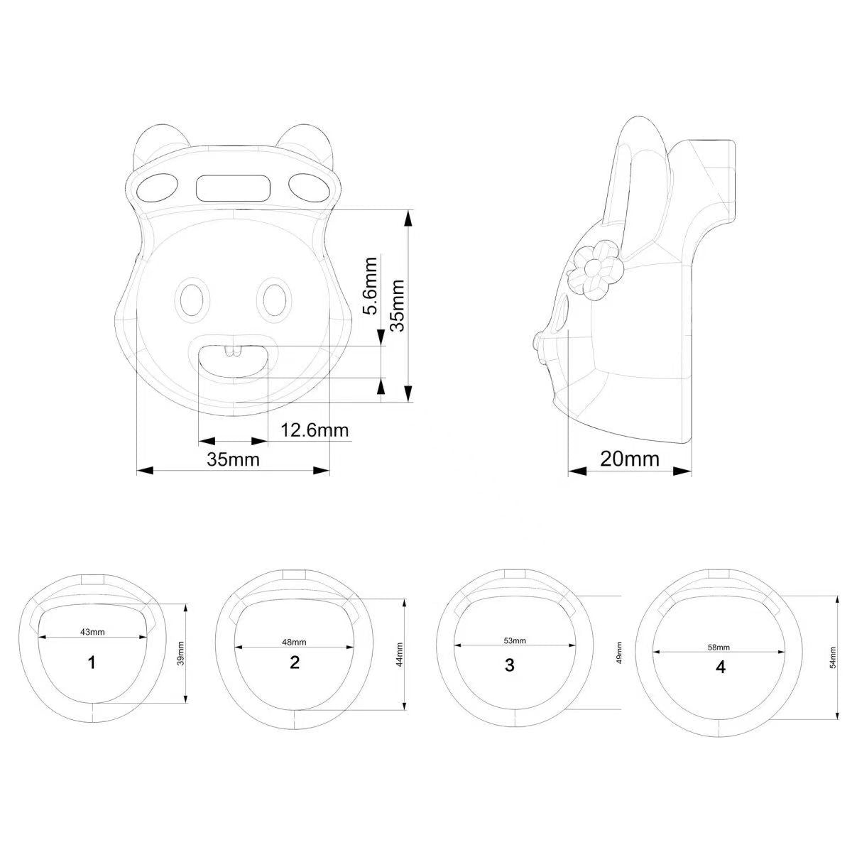 Flower-Trimmed Rabbit Resin Chastity Cage