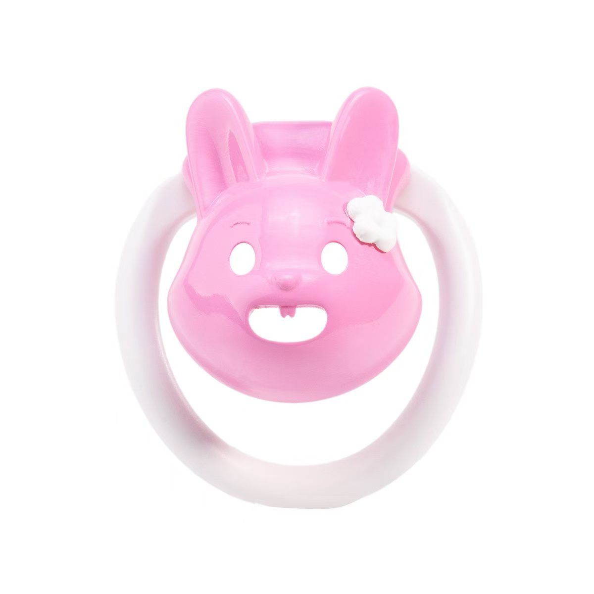 Flower-Trimmed Rabbit Resin Chastity Cage
