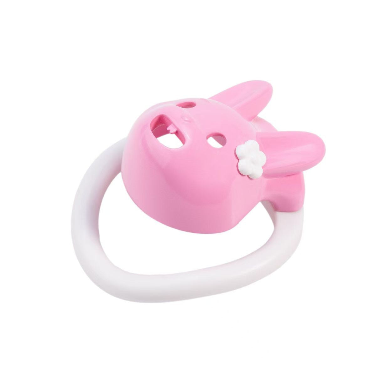 Flower-Trimmed Rabbit Resin Chastity Cage