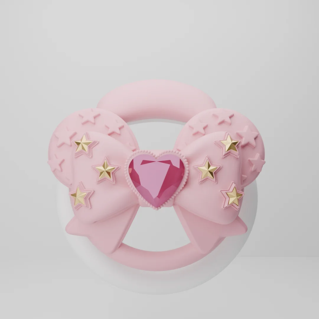 Bow Gemstone Pink Cock Cage