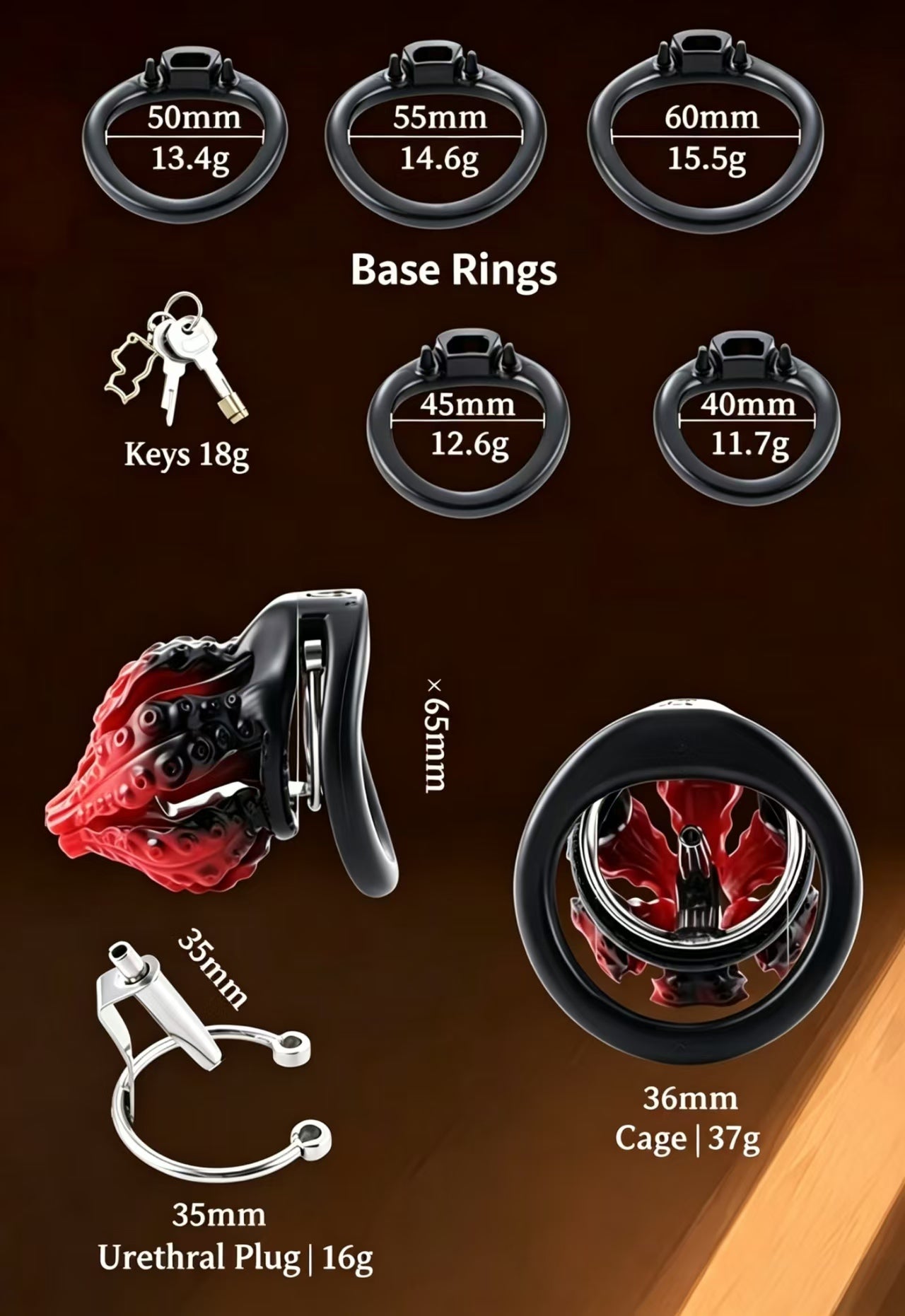 Dark Night Tentacle ABS Chastity Cage