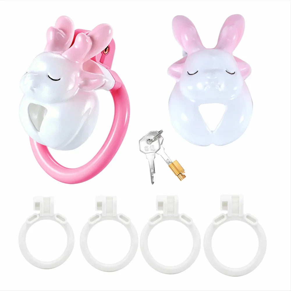 Deer resin chastity cage dimensions with 42 to 49 mm rings