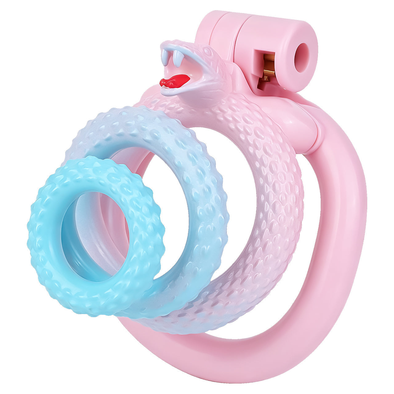 Snake Scale Resin Chastity Cage with Optional Support Strap