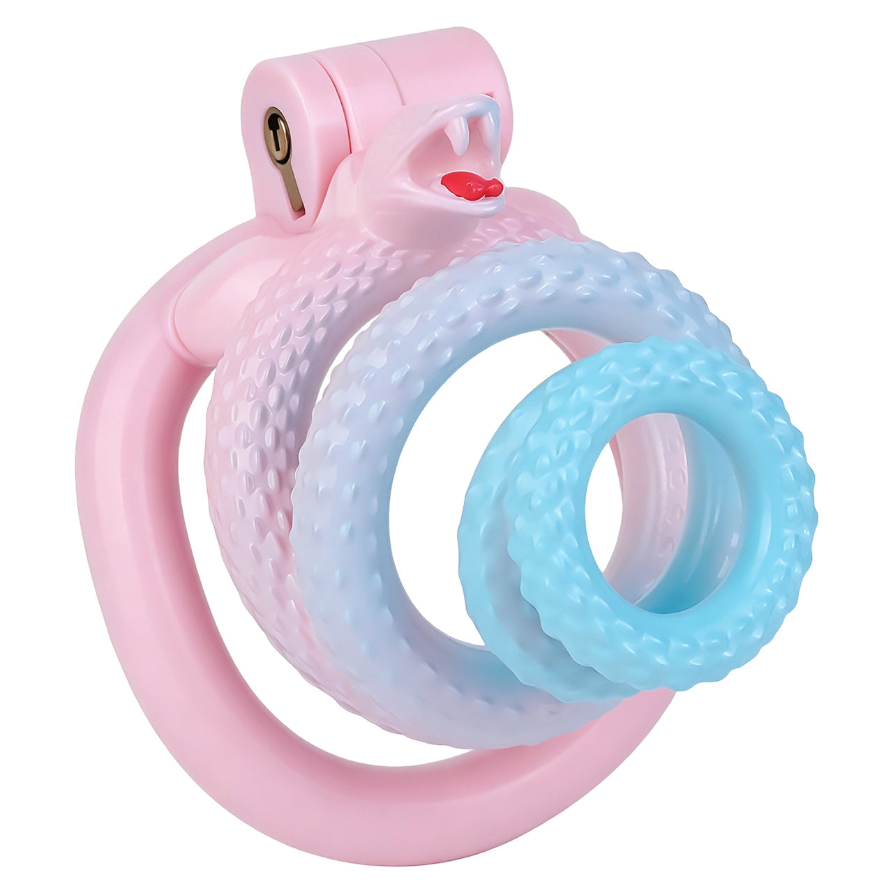 Snake Scale Resin Chastity Cage with Optional Support Strap