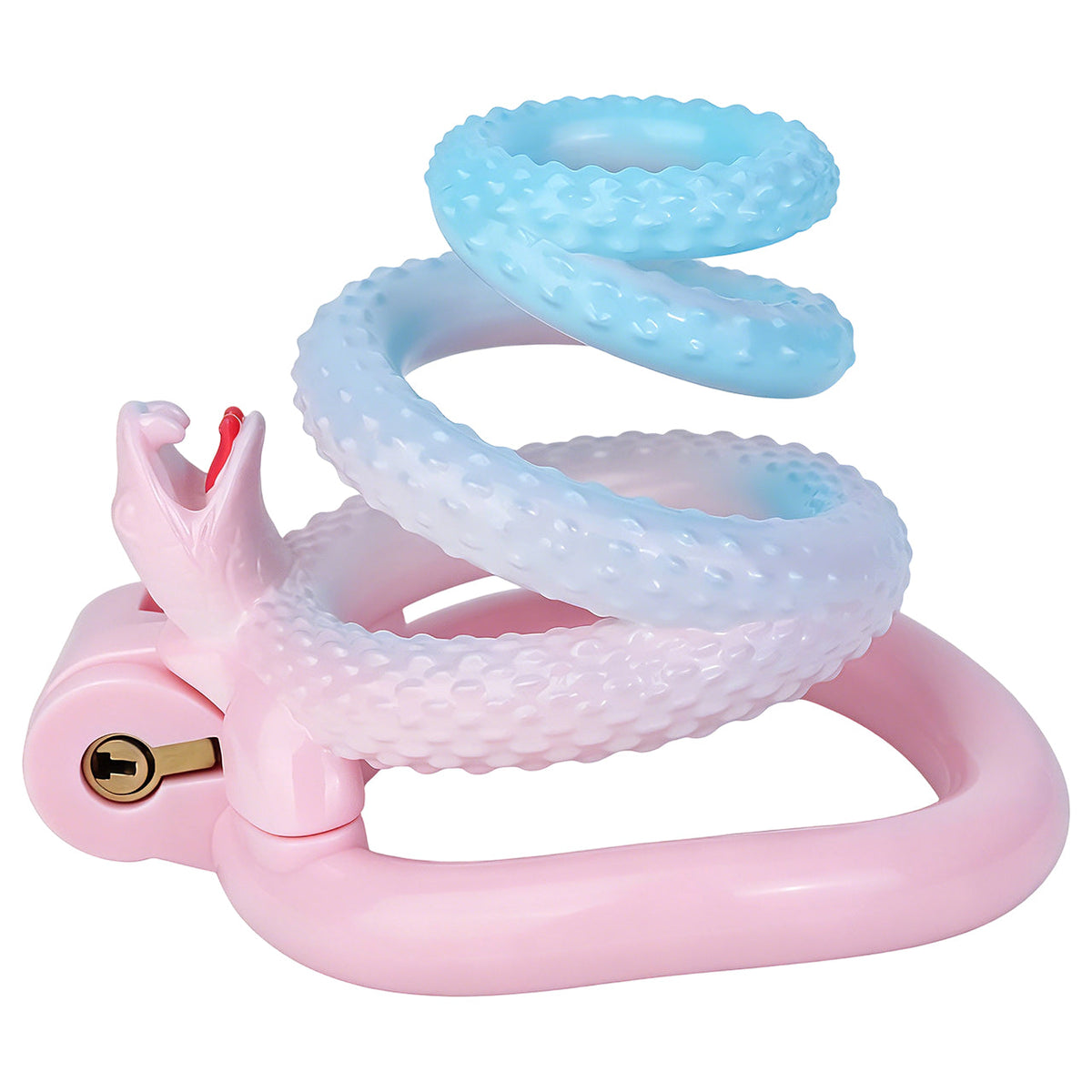 Snake Scale Resin Chastity Cage with Optional Support Strap