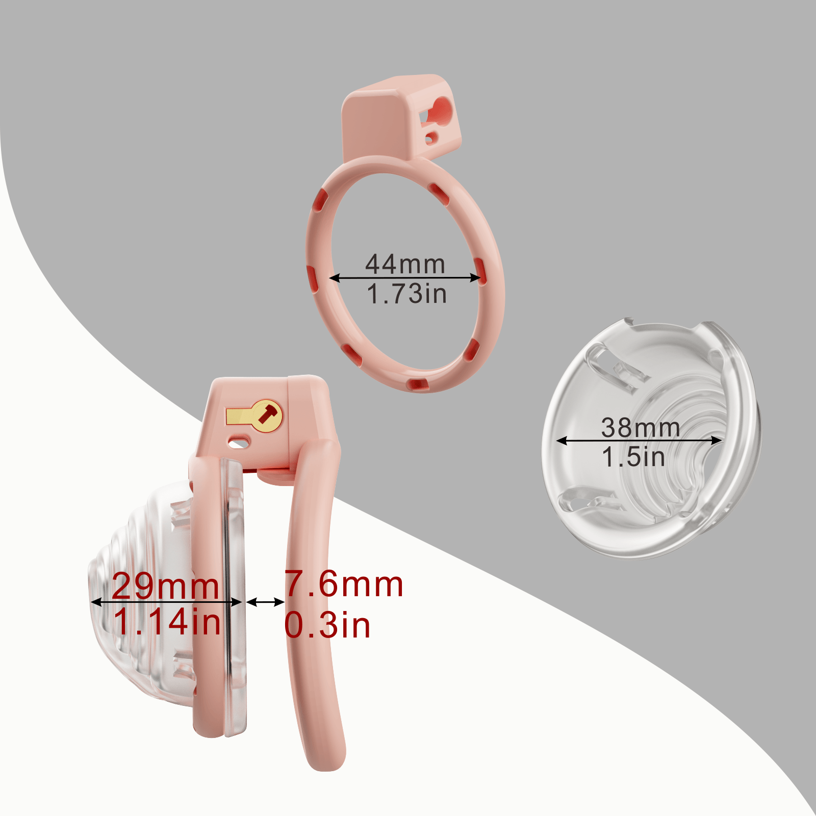 Modular Conch ABS Chastity Cage
