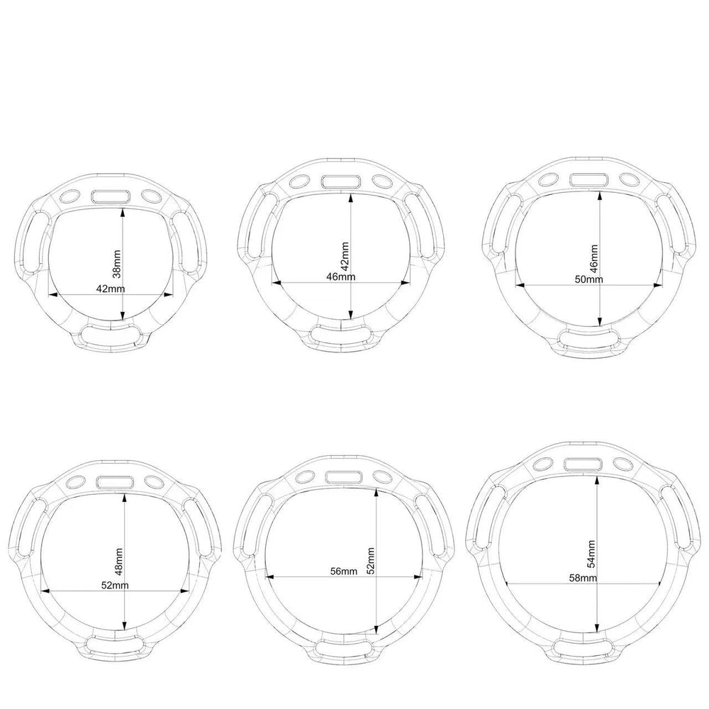 42 to 58mm dinosaur skull cage rings