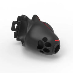 Dog head cock cage with paw-shaped ventilation openings