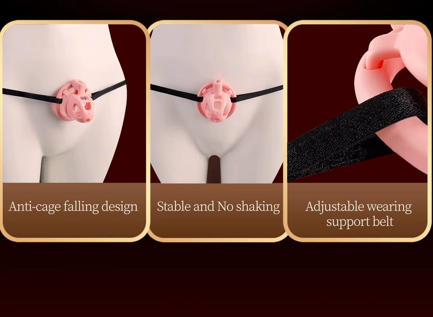 Small & Flat Chastity Cage Set