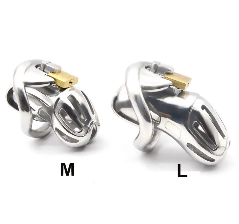 M and L stainless steel electric shock cage comparison
