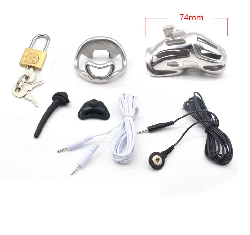 M electric shock cage set with 74 mm dimension shown