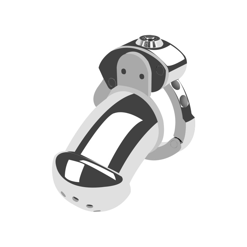 Rear view of shorter mushroom-head cage with adjustable ring