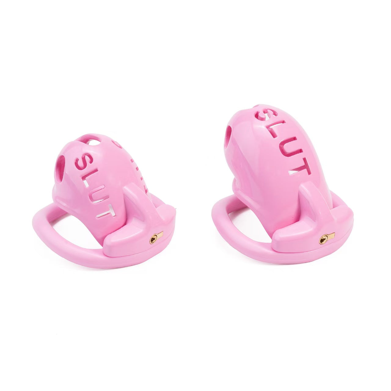 SLUT Humiliation Resin Chastity Cage with Ring-Set Options