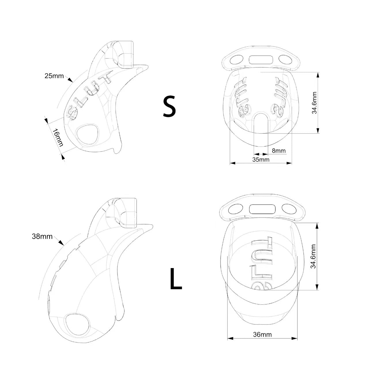 SLUT Humiliation Resin Chastity Cage with Ring-Set Options