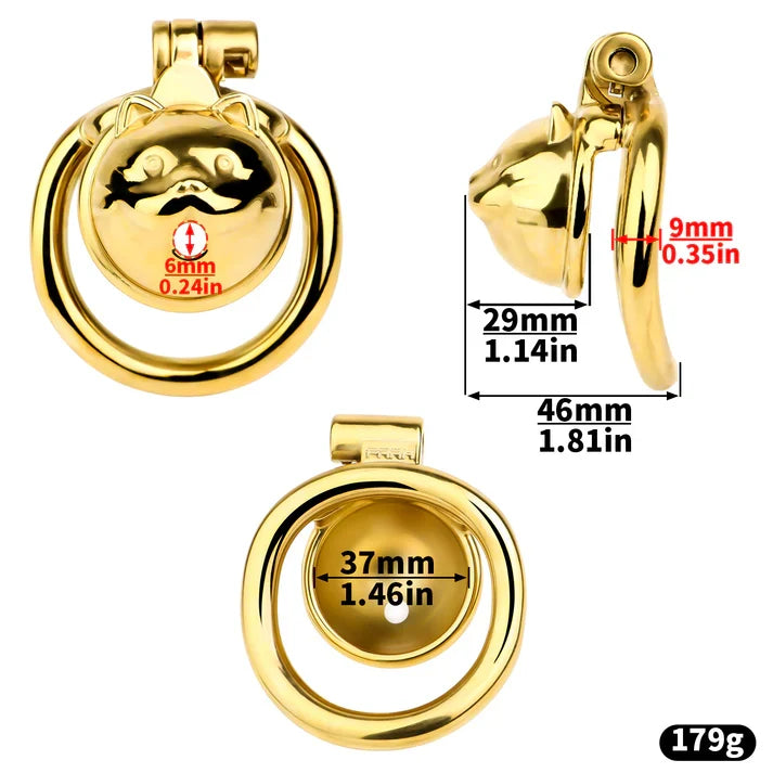 F3245 lucky cat cage showing 29 mm length and 37 mm diameter