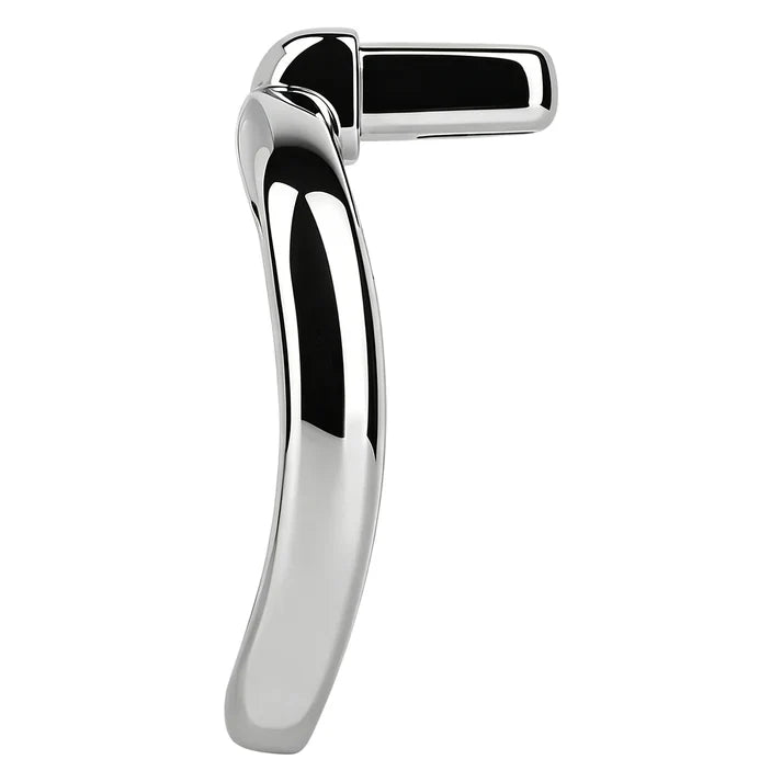 Side view of an F328A metal chastity cage base ring