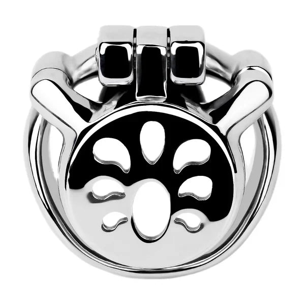 Flower-pattern ventilation openings on the flat chastity cage
