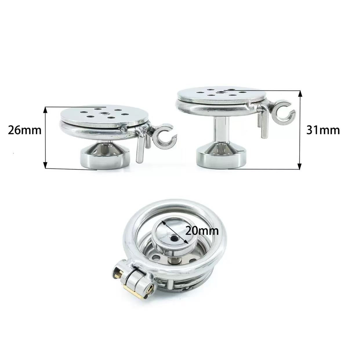 LKM-044 plate showing 26mm and 31mm heights and 20mm inner diameter