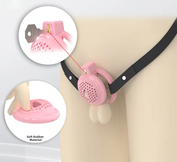 Flat Soft Cock Cage With Belt