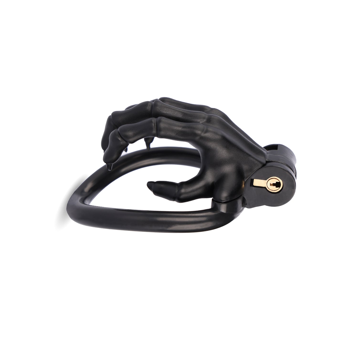 Skeleton Hand Medical-Grade Resin Chastity Cage with 4 Rings