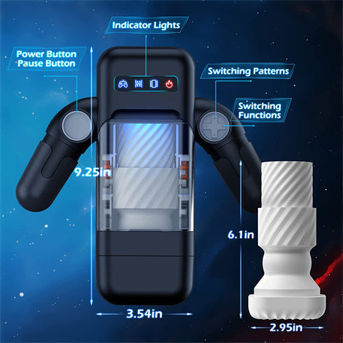 Game Cup -Thrusting Vibrating Masturbator with Heating System White