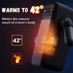 Game Cup -Thrusting Vibrating Masturbator with Heating System White