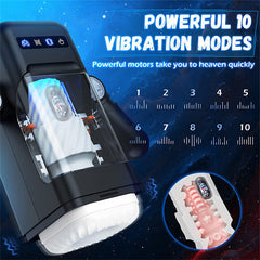 Game Cup -Thrusting Vibrating Masturbator with Heating System White