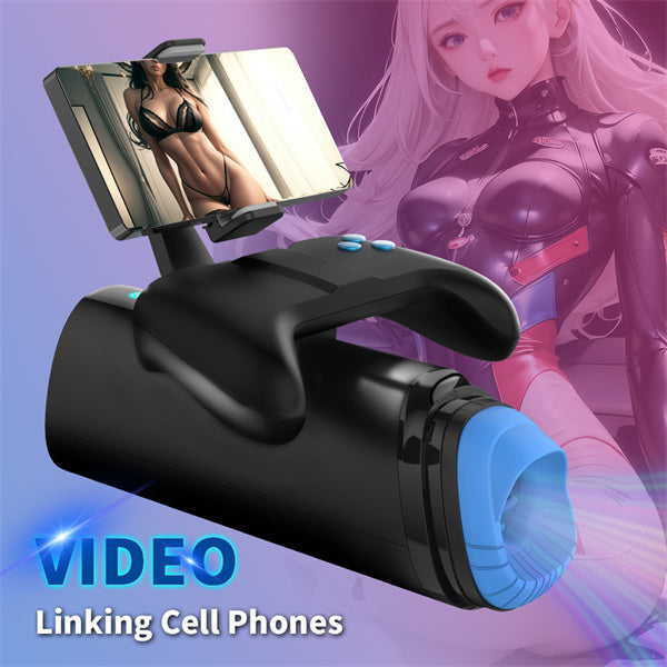Game Cup PRO Heating Thrusting Vibrating Stroker With Phone Holder