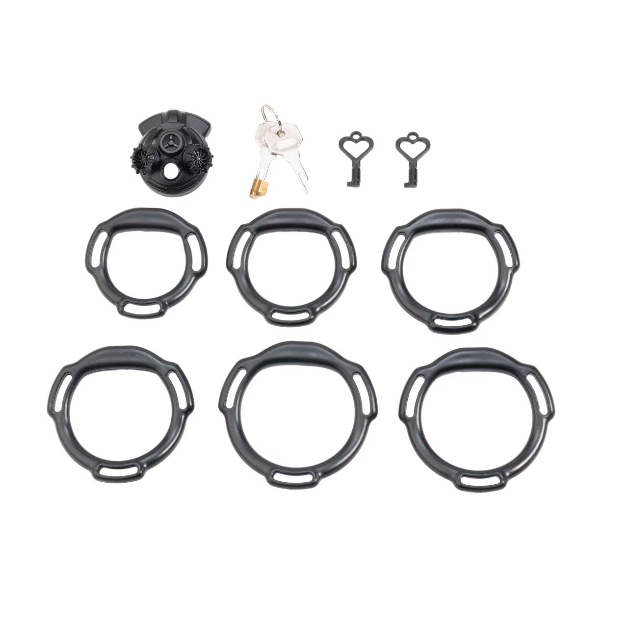 3D Gas Mask ABS Chastity Cage with Standard or Strap Rings