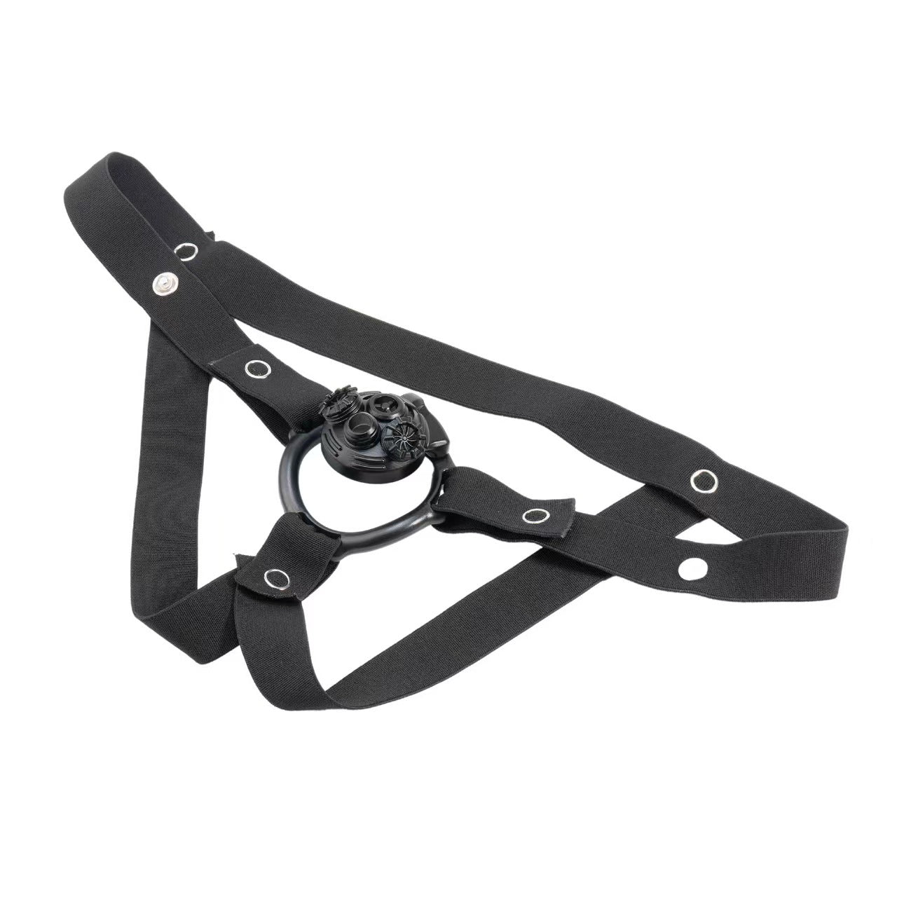3D Gas Mask ABS Chastity Cage with Standard or Strap Rings
